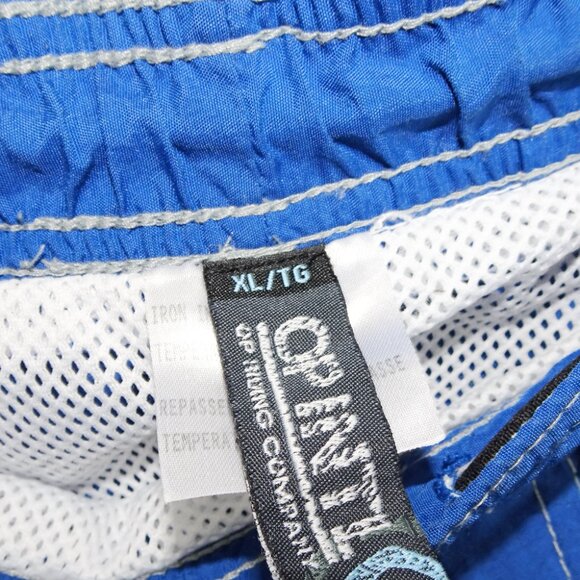 Ocean Pacific Vintage Nylon Blue Swim Shorts - Picture 4 of 4
